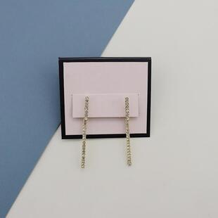 BC金色镶钻两用时尚个性潮流耳环