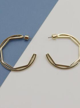 BC金色时尚个性潮流耳环