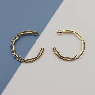 BC金色时尚个性潮流耳环