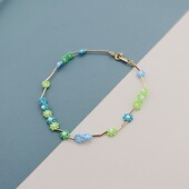 RA欧美绿色系雏菊脚链时尚 百搭个性 独特设计气质高级感ins风