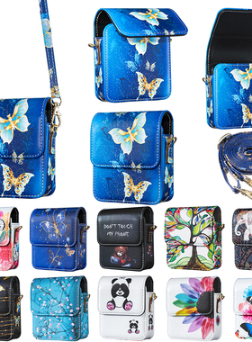 适用华为novaflip小折叠屏p50pocket卡通彩绘包N3flip2手机保护套三星flip7/6/5迷你携斜跨手机包puraX少女包