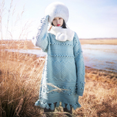 7折出清 棉麻记2025年春秋新款 针织毛衫 中长款 打底毛衣裙女