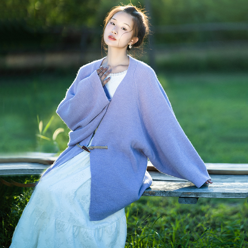 复古懒惰感针织开衫外套女秋季