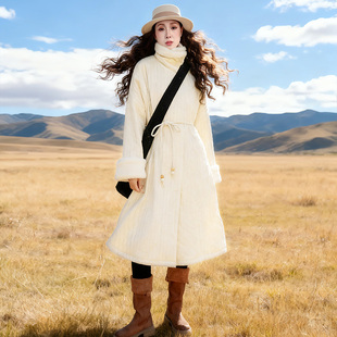 冬季 原创仿兔毛加厚棉服女款 防寒保暖肌理感条纹棉衣 润润暖冬