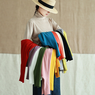 2件99元 上衣短款 高领毛衣针织衫 2025新款 内搭秋冬打底衫 女士