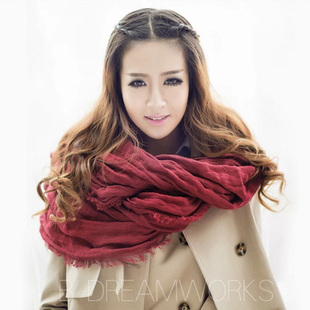 99元 褶皱稀疏亚麻布 区 民族风文艺复古 多色围巾 2025年新款