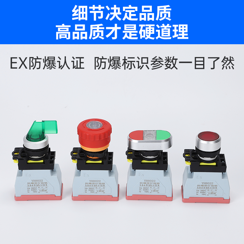 防爆带灯开关按钮旋钮转换开关