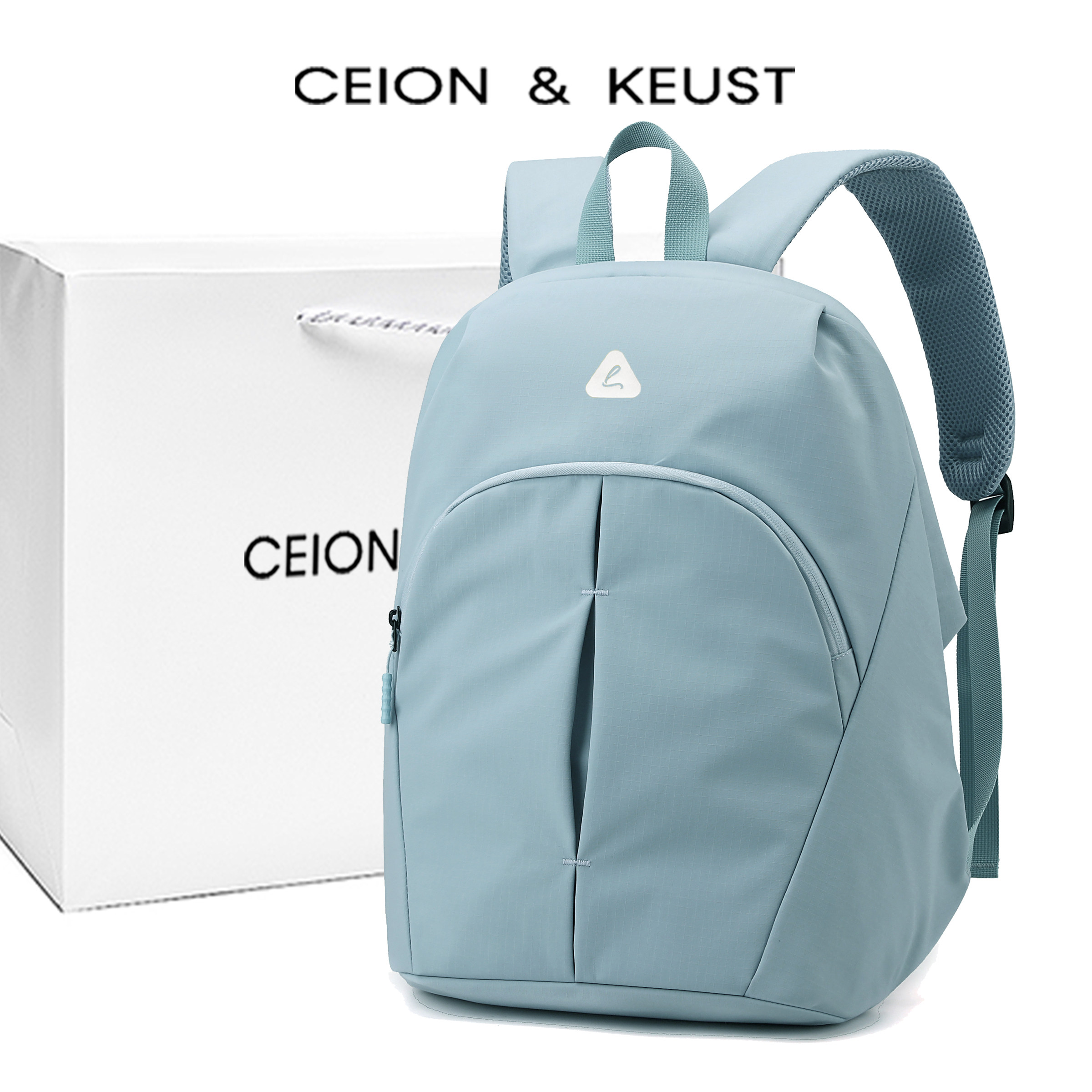 法国CEION & KEUST 学院风大容量学生书包男女休闲双肩背包电脑包