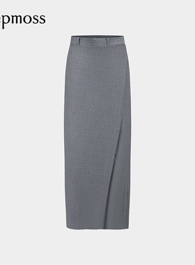 【deepmoss】【明星同款】2025秋冬新款女士优雅时尚斜襟搭袢裙裤