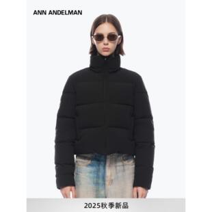 ANN ANDELMAN轻薄羽绒服女冬季纯色简约修身立领夹克外套