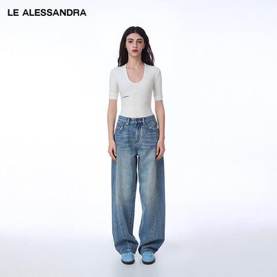 LEALESSANDRA衫女修身简约百搭