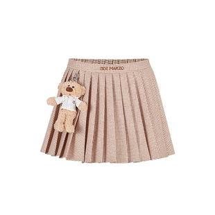 百搭半身短裙 格子百褶裙甜美格纹简约A字裙时尚 13DE MARZO女士