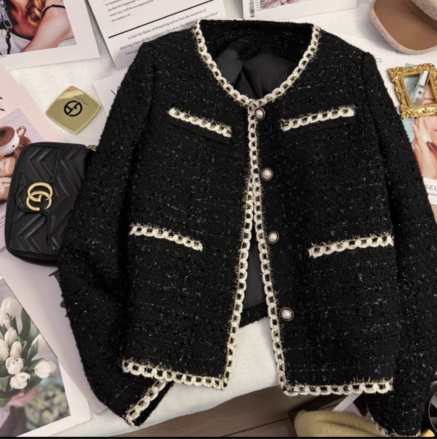 富家千金miu系法式小香风女2025冬羽绒内里高端小资独特精致外套