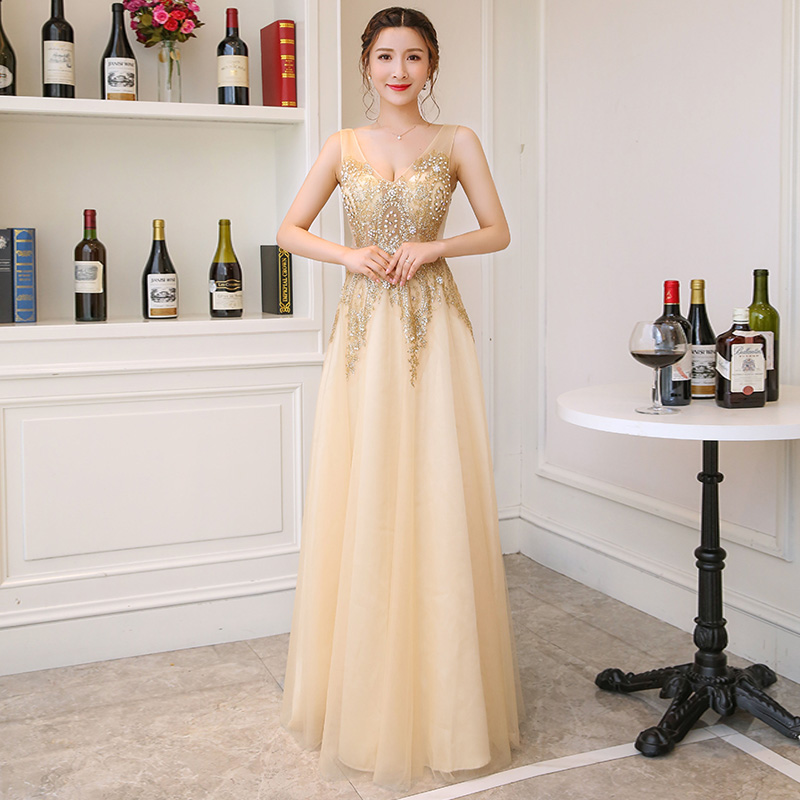 2018新款晚禮服夜場佳麗長款ktv夜總會小姐性感公關工作顯瘦長裙