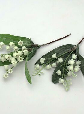 DIY手作森系花环古风汉服发簪头饰配饰仿真假花绢花白色铃兰花