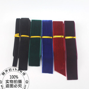 DIY蝴蝶结发饰配件 单面植绒带丝绒缎带 1CM 2CM 2.5CM