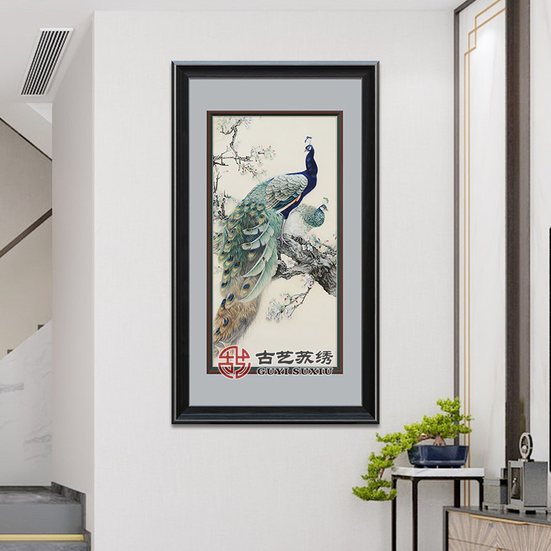 古艺苏绣精品孔雀图高端商务礼品