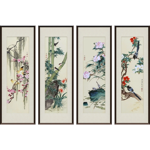 古艺苏绣精品田世光花鸟客厅别墅会所办公室手工刺绣画高商端礼品