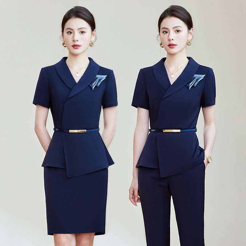 前台售楼部美容院工作服女