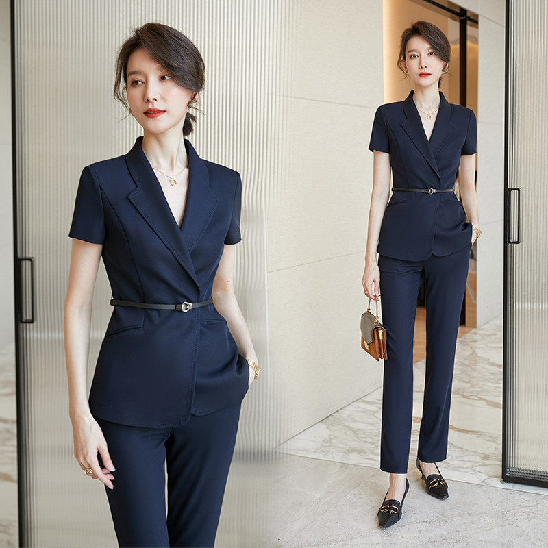 短袖西装外套女夏季薄款2026气质白领小西服正装职业装套装工作服