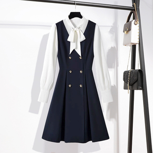 职业装套装女教师面试气质连衣裙职场马甲裙子穿搭衬衣前台工作服