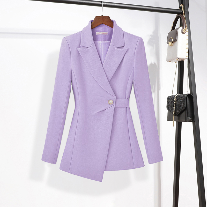 2024春装新款气质女神范时尚白领艺考播音主持人正装美容院工作服