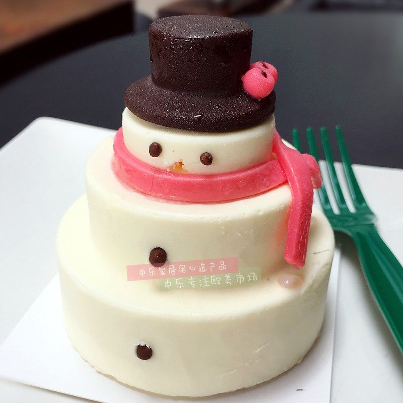 圣诞雪人儿童蛋糕模具 三3层慕斯蛋糕甜品西点硅胶模法式烘培模具