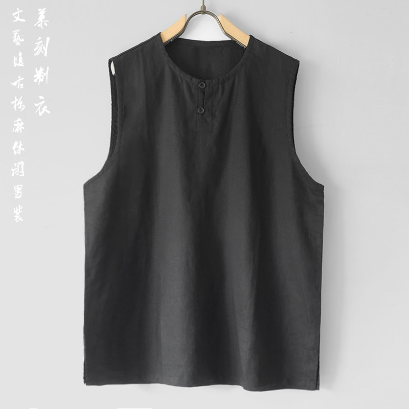 慕刻宽松夏季套头超流复古背心