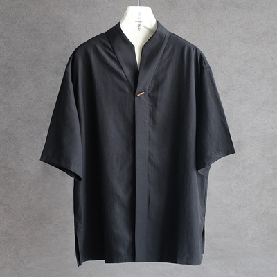 夏季轻奢男士清凉透气短袖衬衫