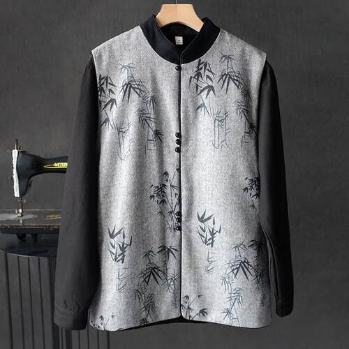 新中式复古潮流毛呢马甲背心