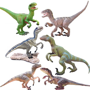 侏罗纪2伶盗龙仿真恐龙玩具模型关节可动实心环保迅猛龙布鲁