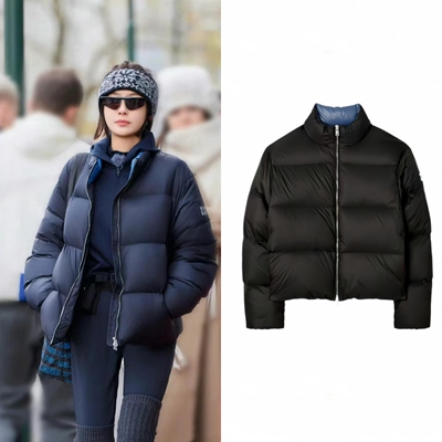 秦岚同款ToryBurch白鸭绒羽绒服