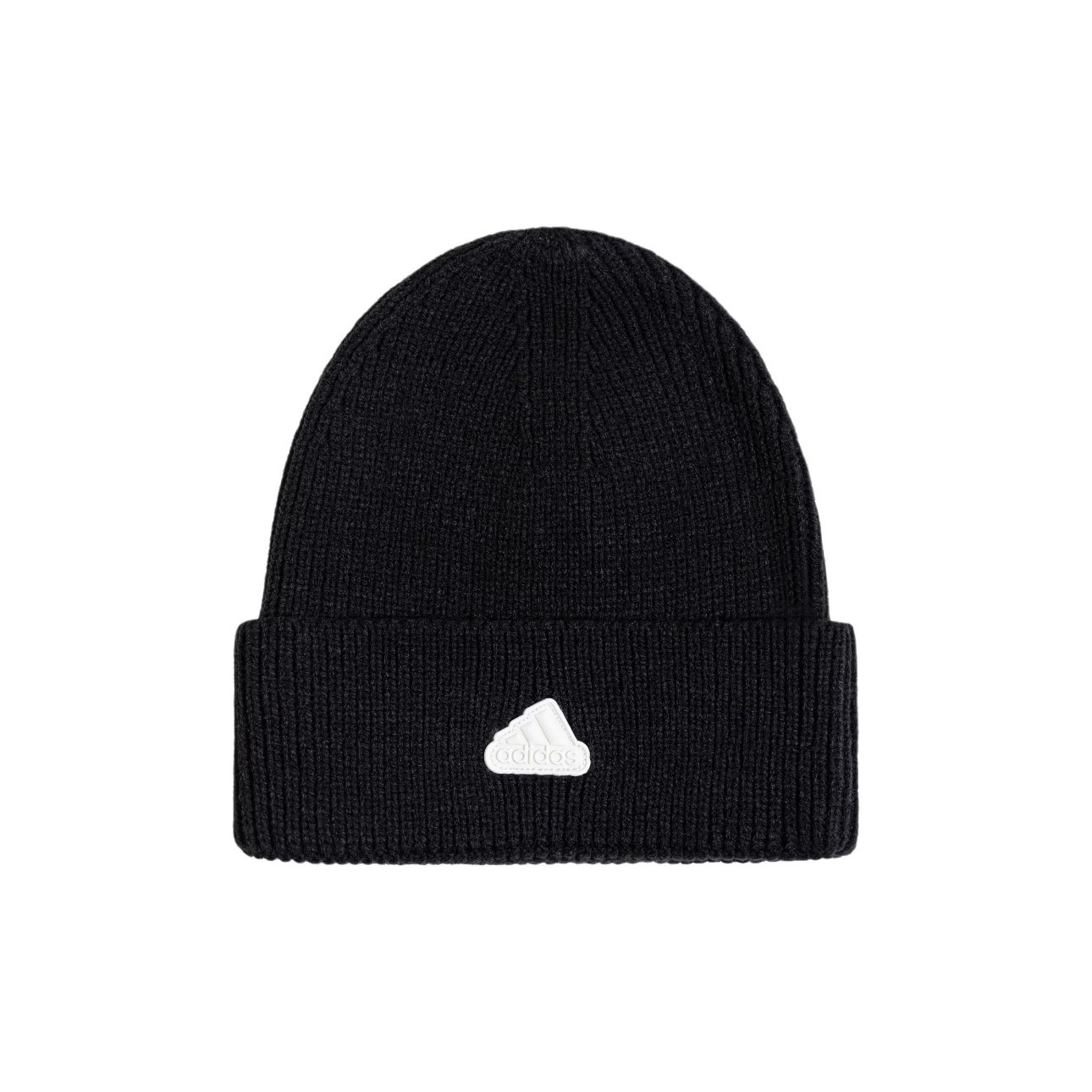 阿迪达斯adidas简约时尚保暖运动针织帽男女冬季新款黑色 OSFW