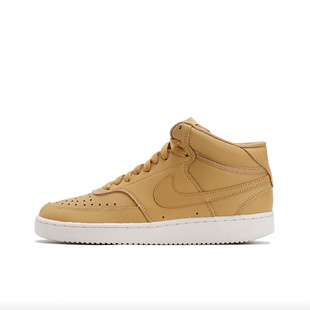 耐克Nike Court Vision 板鞋 复古缓震抓地 驼黄/白色 CD5436