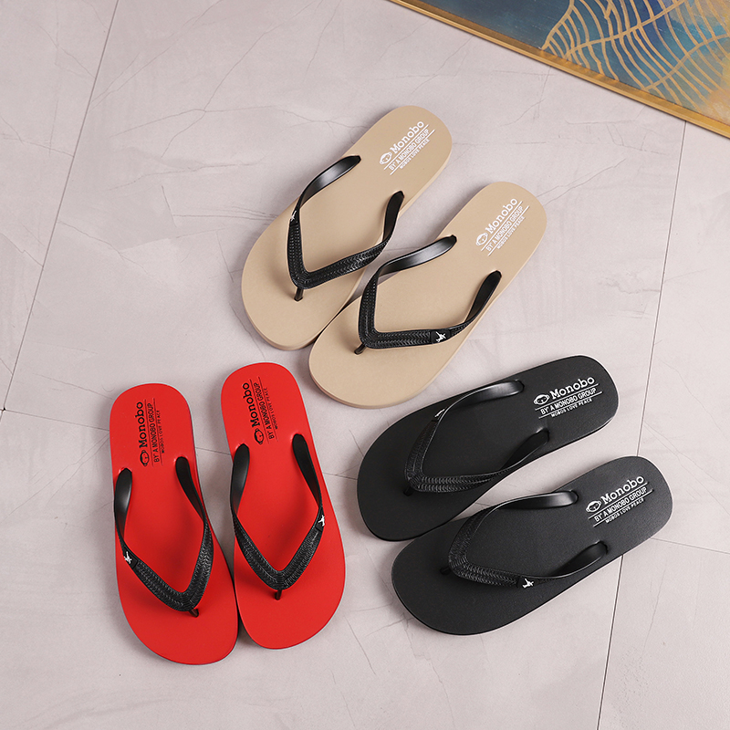 小鹿情侣沙滩夹休闲脚人字拖