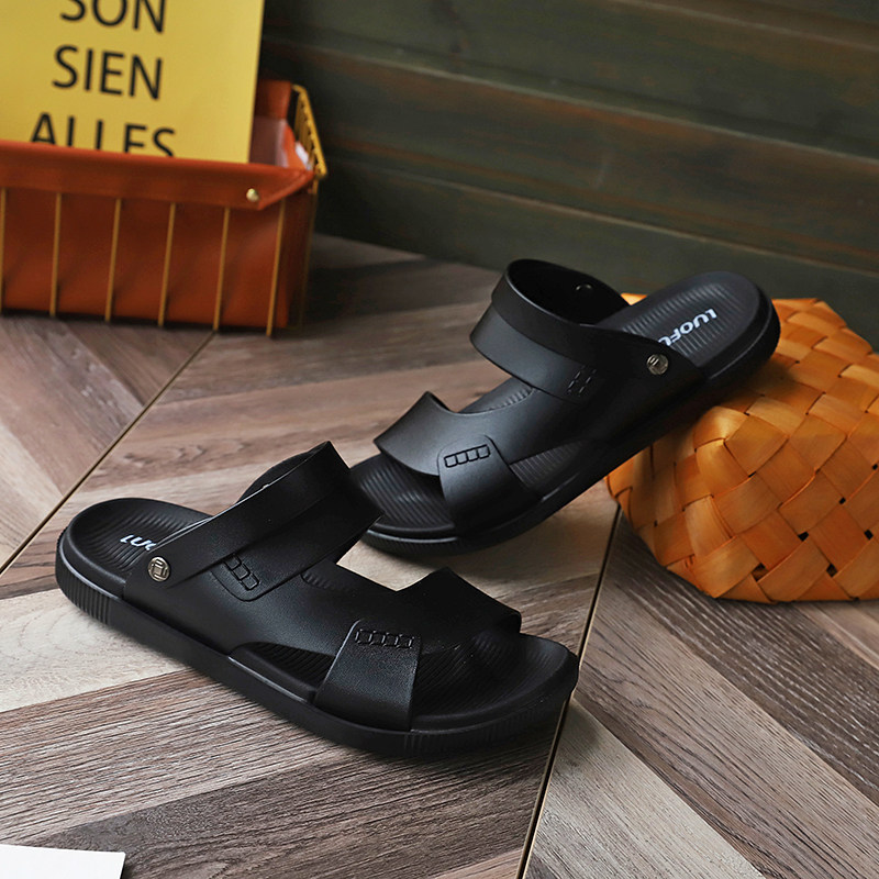 LUOFU RASHIKI 2021 NEW SANDALS FOR MEN TO GO OUT AT HOME NON-SLIP ONE SHOE TWO WEAR DAD MEN WEAR DRAG COOL