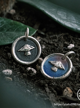 银拓原创饰品纯银文艺植物吊坠