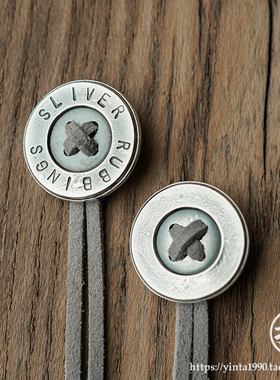 纽扣独立风原创手工吊坠定制刻字