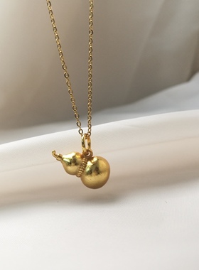 不掉色时尚风仿黄金情侣葫芦吊坠