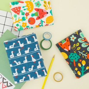 捡漏瑕疵kinbor白森林手账书衣小动物A6手账本内芯需要 书衣A5