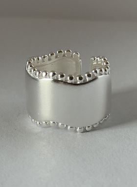 银饰S925纯银波浪开口戒指