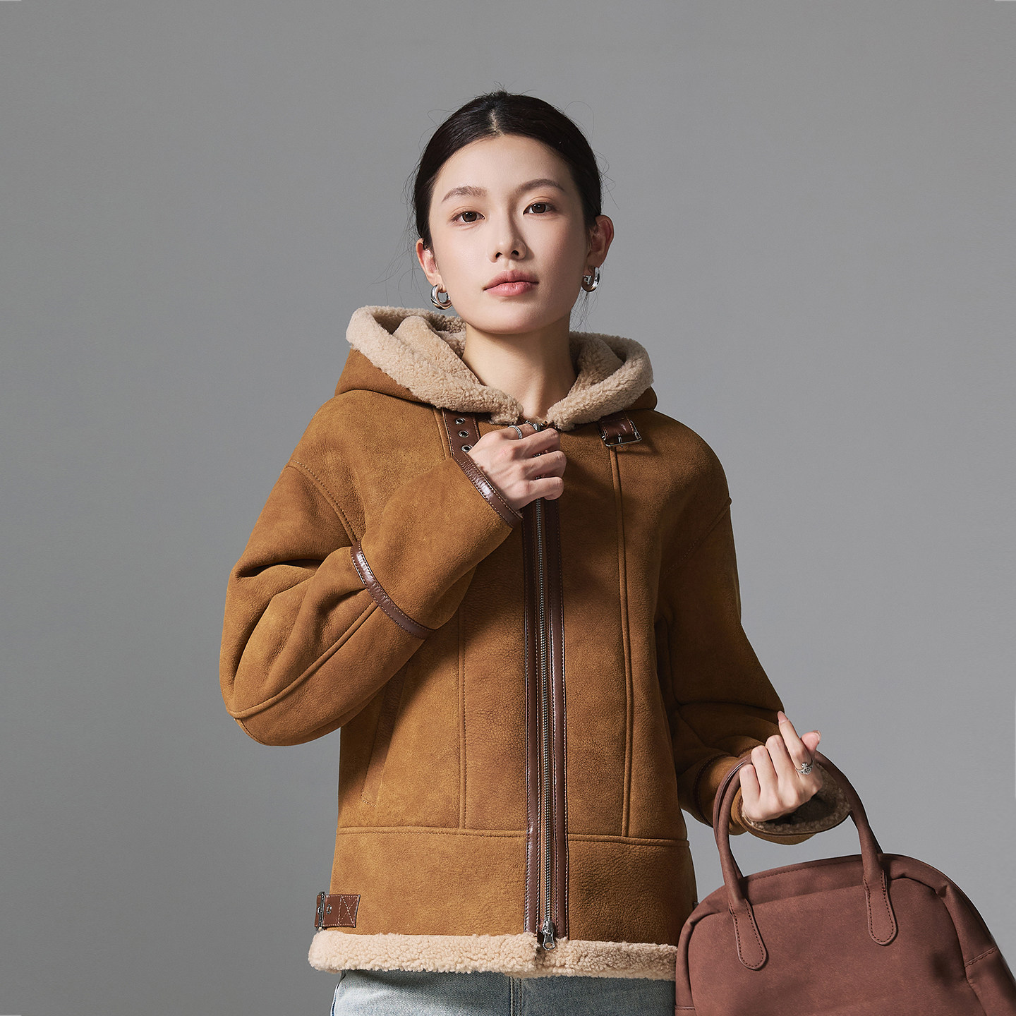 短款冬季女进口美利奴皮毛一体原生态皮草外套羊羔毛机车翻领夹克,女装/女士精品,皮草,淘宝优惠券,粉丝福利购,淘宝优惠卷