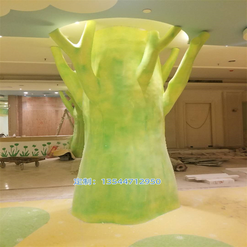 玻璃钢树桩造型定制游乐园室内美陈仿真大树模型大型假树榕树雕塑