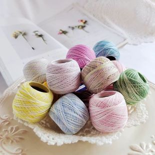 纷颜手工定制 80#精品蕾丝线微钩梭编刺绣中里华奈同款dmc80#平替