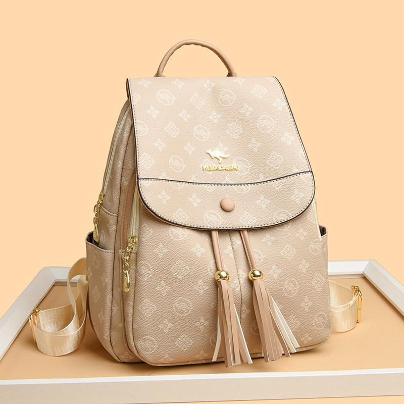 品牌正品真皮软皮大容量双肩包女2025新款夏时尚牛皮背包旅行背包