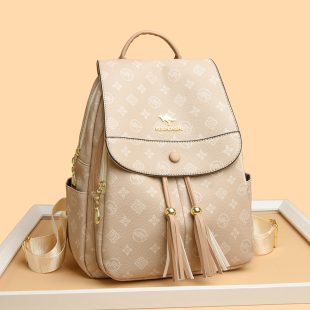 牛皮背包旅行背包 夏时尚 品牌正品 真皮软皮大容量双肩包女2025新款