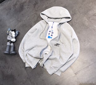 ADER拉链外套男女款卫衣春秋款小标刺绣韩版小众潮牌慵懒显瘦上衣