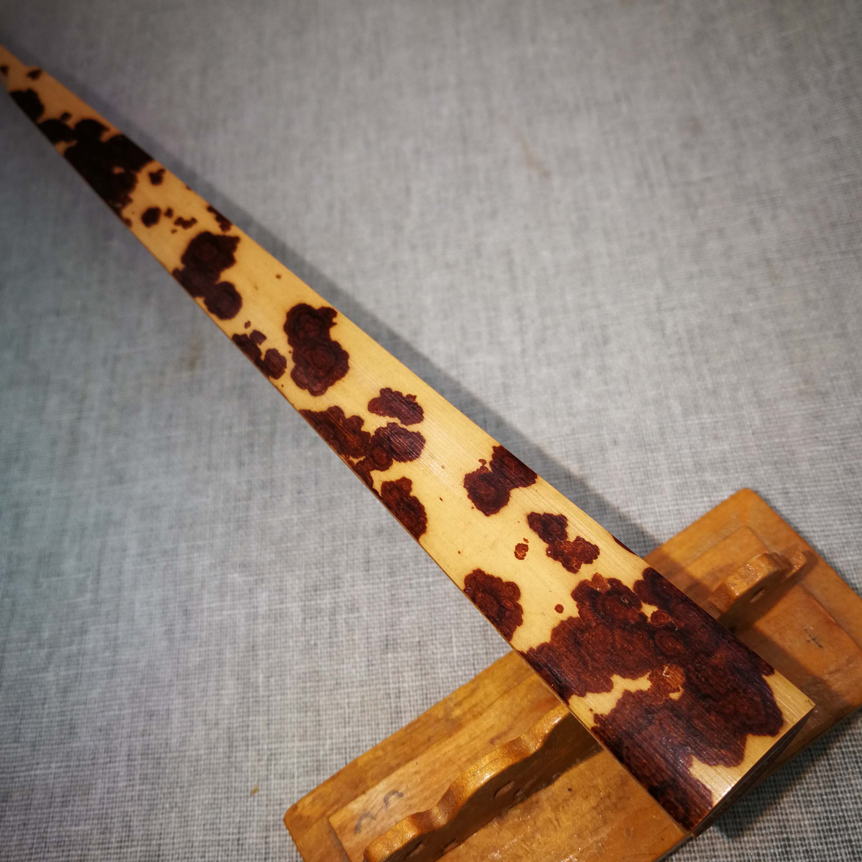 蜡底老云妃折扇湘妃扇紫花9.5寸古方苏工精工文玩收藏宣纸 陈敏制