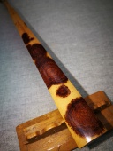 精品云南紫花红湘妃折扇和尚头9.5寸苏工收藏手工文玩