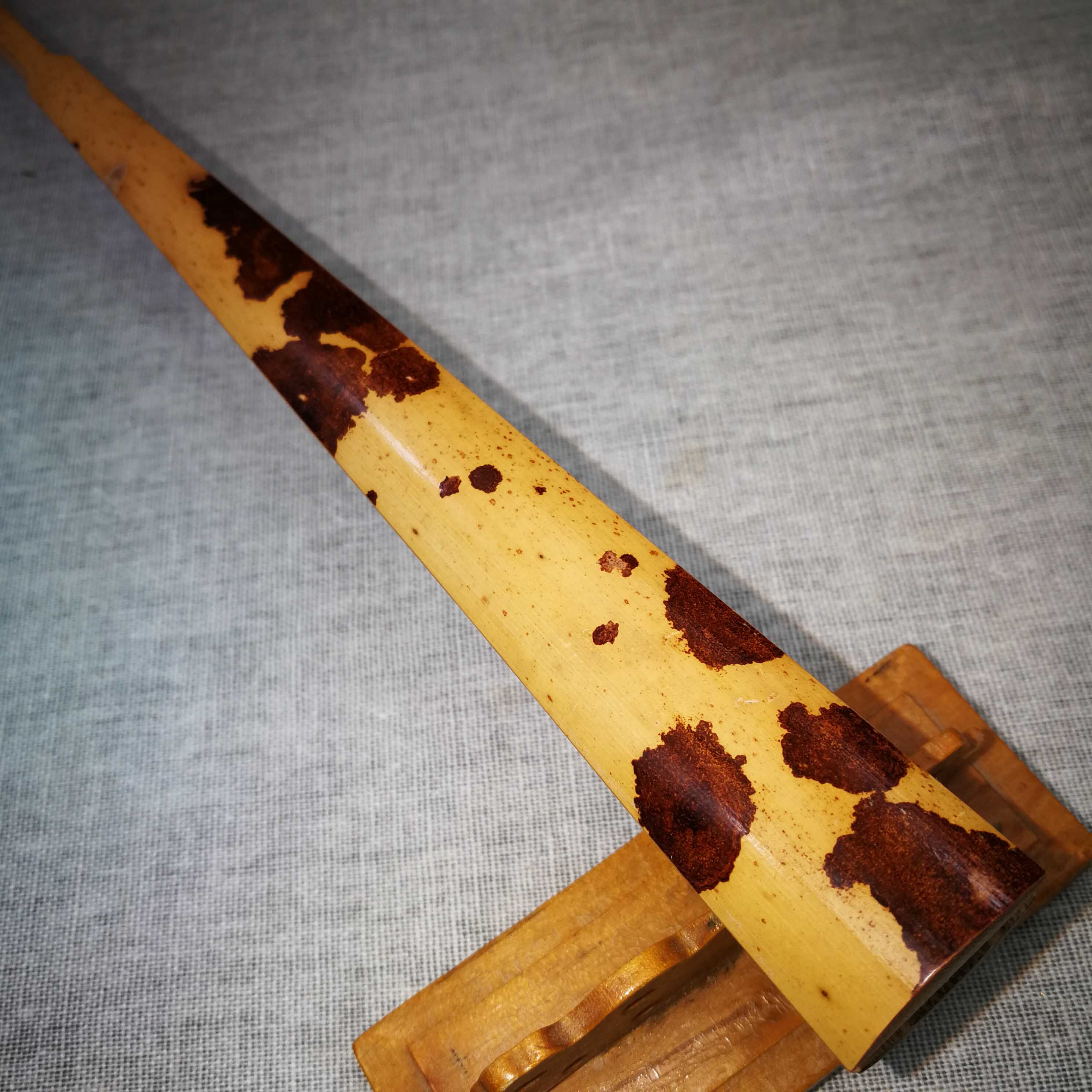 精工红湘妃折扇古方10寸纯手工制苏工收藏送礼宣纸扇面紫花陈敏制